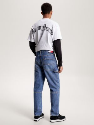 Calça jeans folgada reciclada