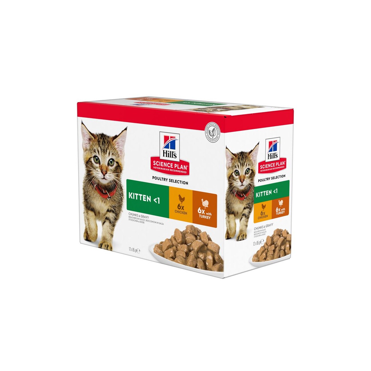 Hill's Science Plan Kitten Multipack Truthahn und Huhn 12x85 g