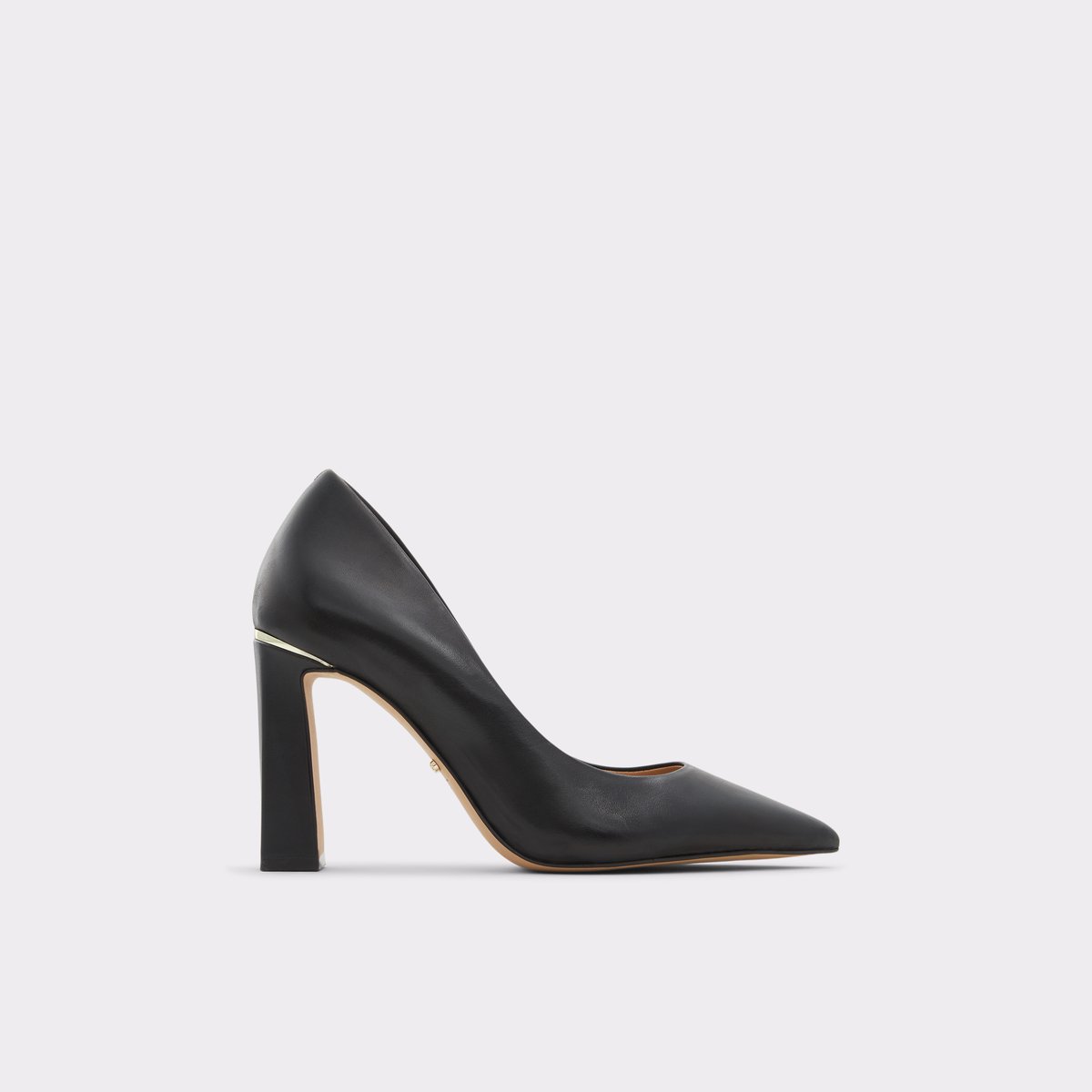 Seirith Black Leather Smooth Women Pumps