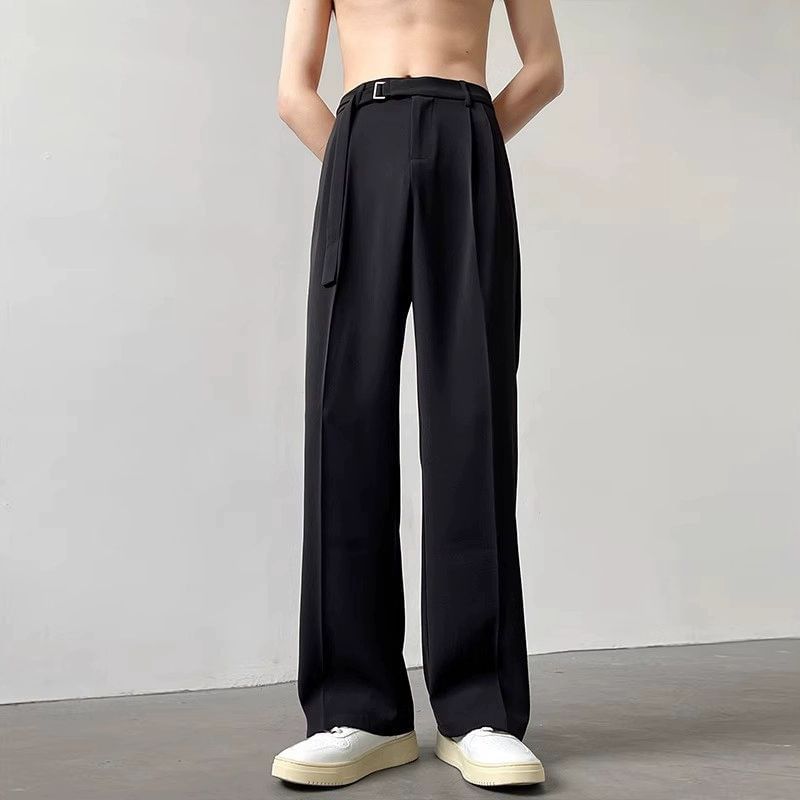 Acrius - Hoge taille effen wijde broek