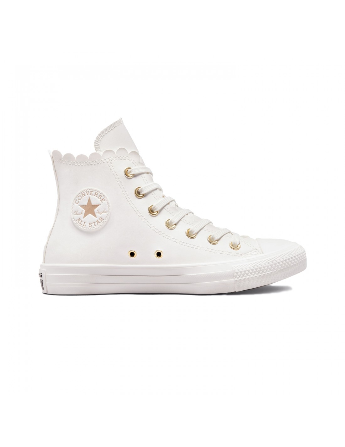 converse sneakers montantes femme ctas hi vintage similicuir blanc