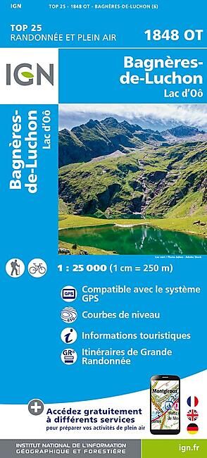 IGN - TOP 25 1848OT BAGNERES DE LUCHON 1 25 000