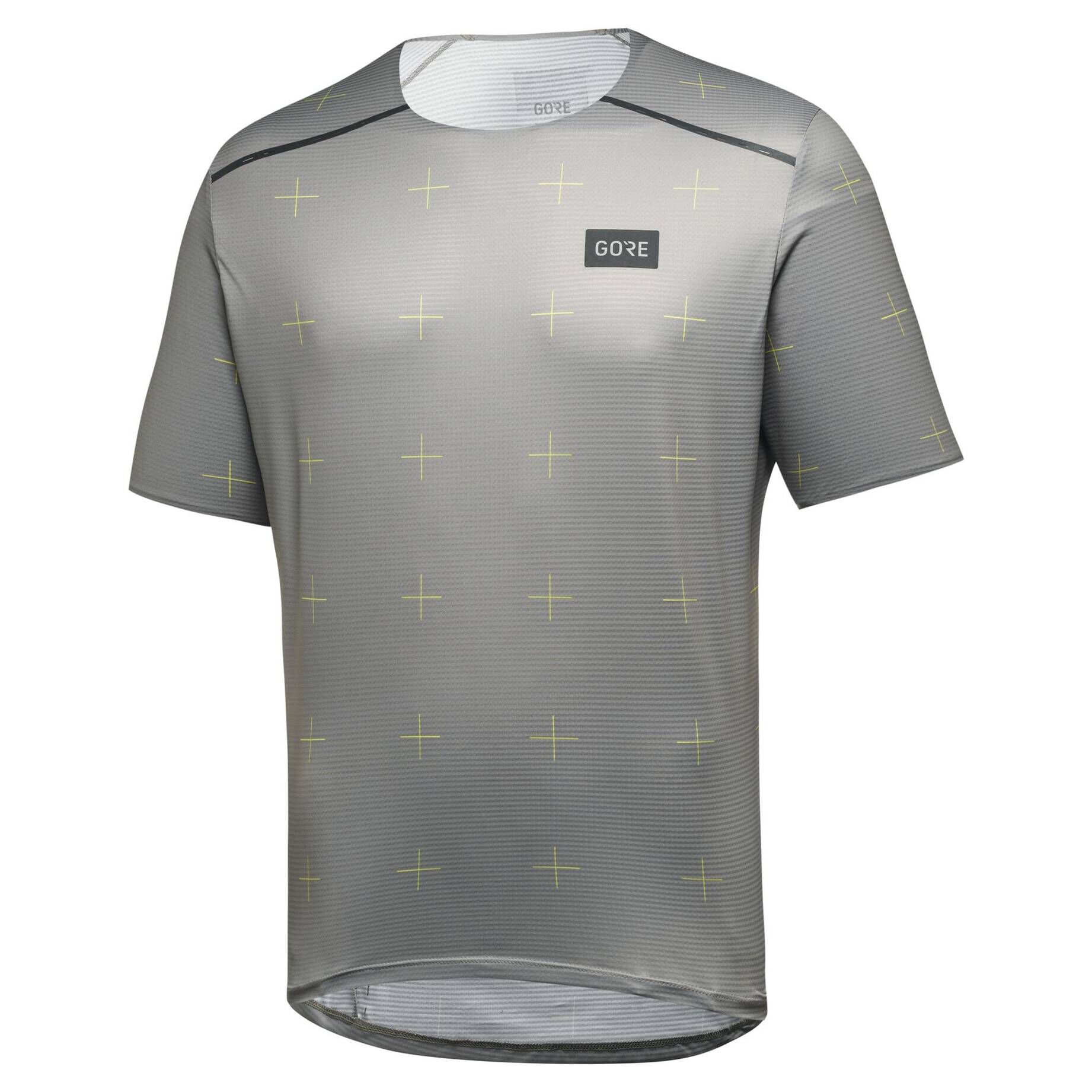 GOREWEAR| Herren Laufshirt CONTEST DAILY TEE grau/gelb