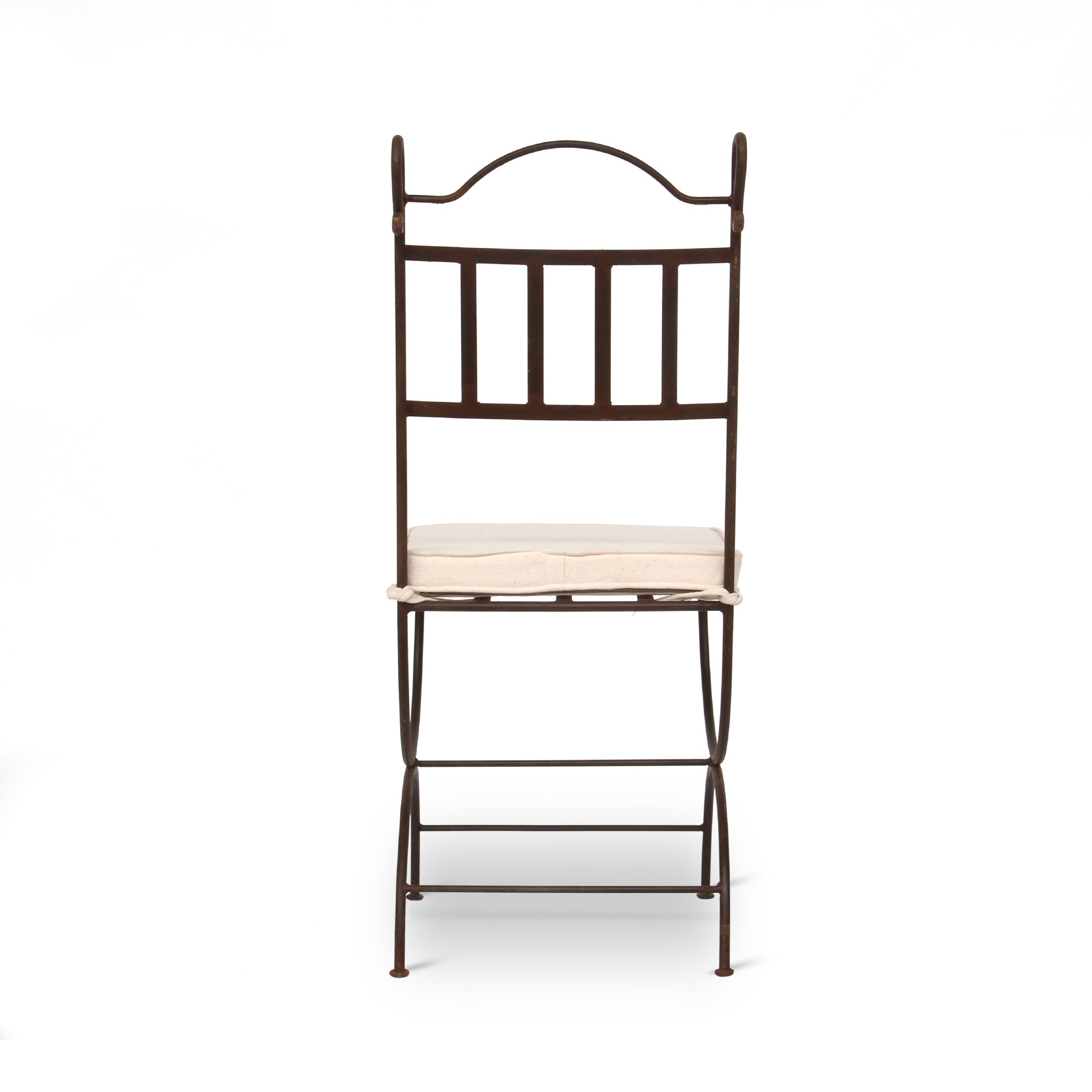 Eisenstuhl 'Mahira' mit Kissen, rostbraun, T 40 cm, B 40 cm, H 102 cm günstig bestellen