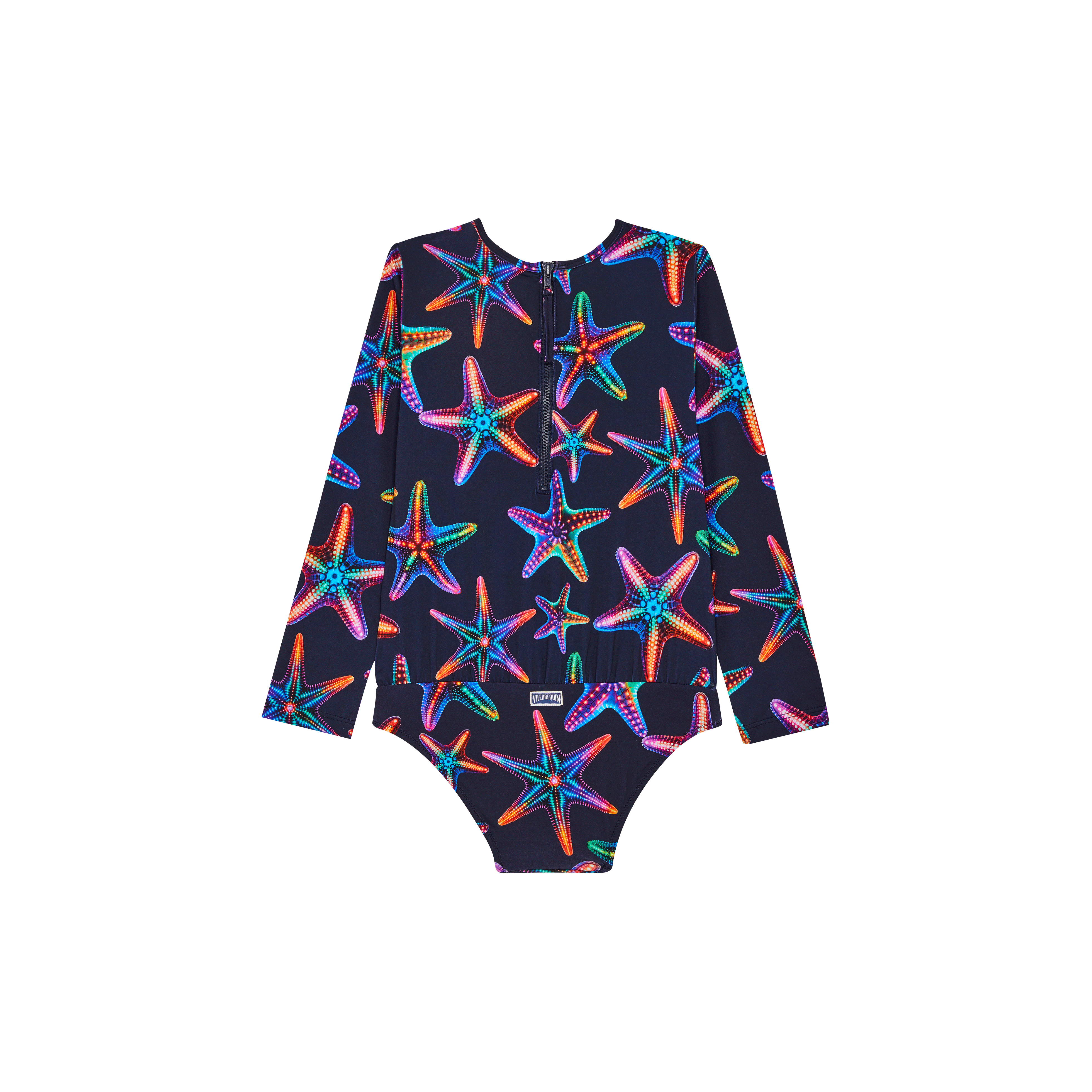 Maillot de bain une pièce zippé Anti-UV fille Disco Stars