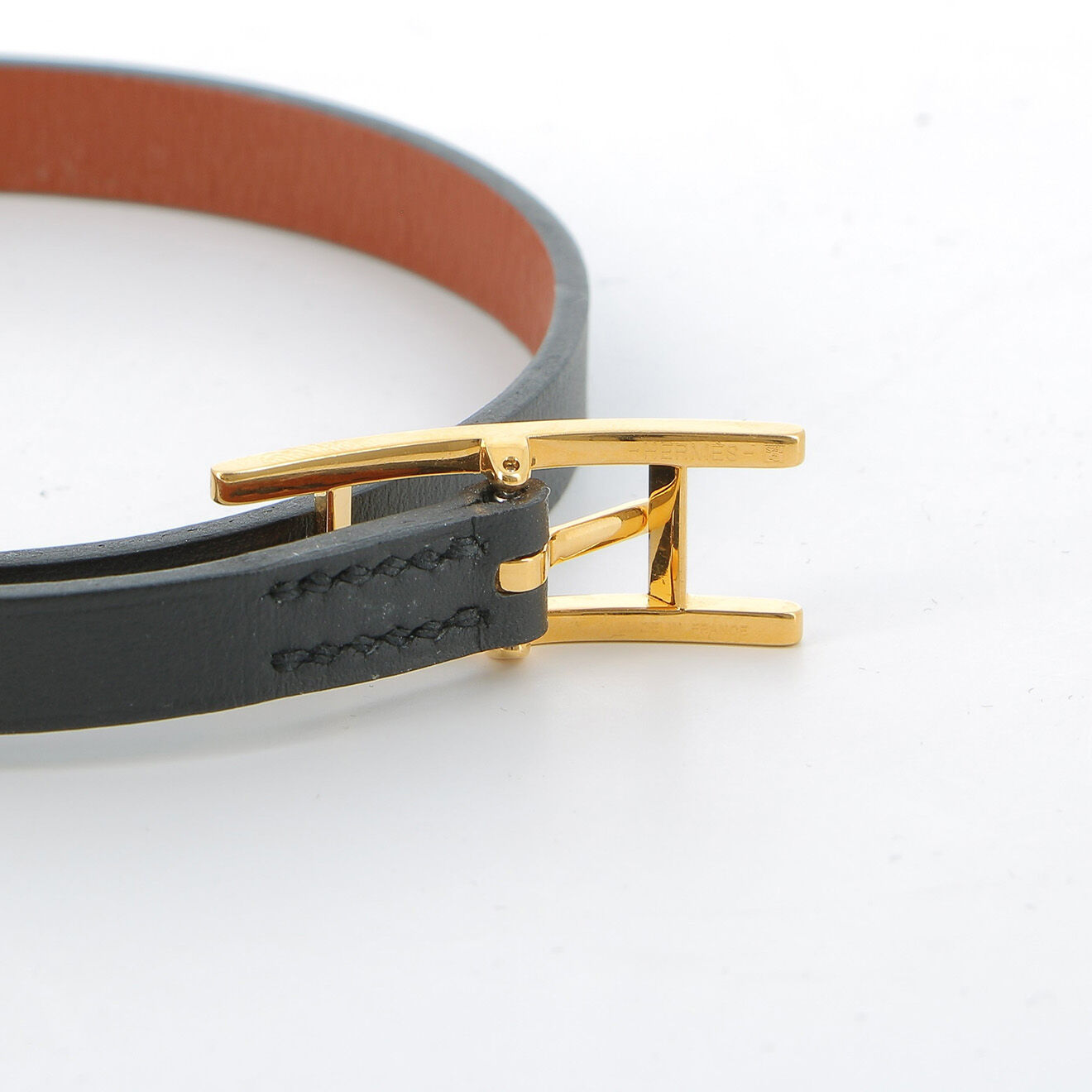 Hermès Bracelet Behapi Hermès en Cuir noir/marron Etat: Parfait état