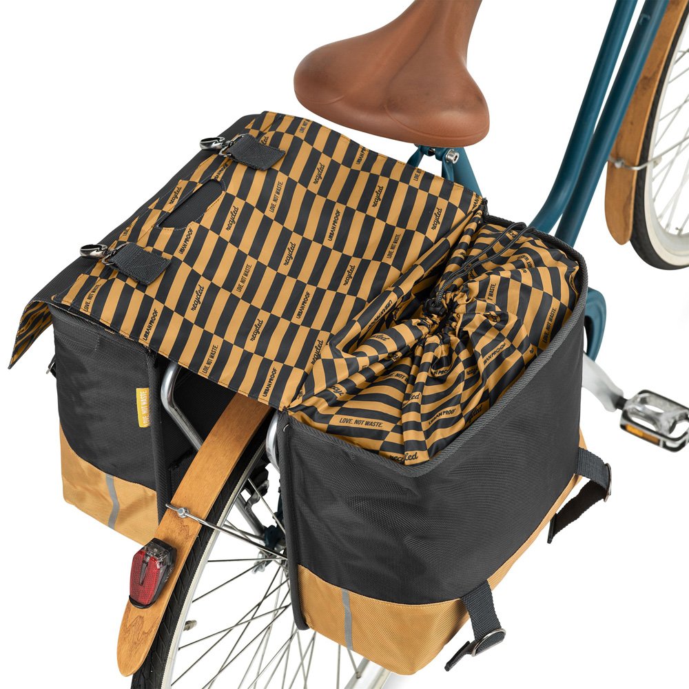 Urban Proof Cykeltaske Dobbelt 40 Liter Sort/Gul