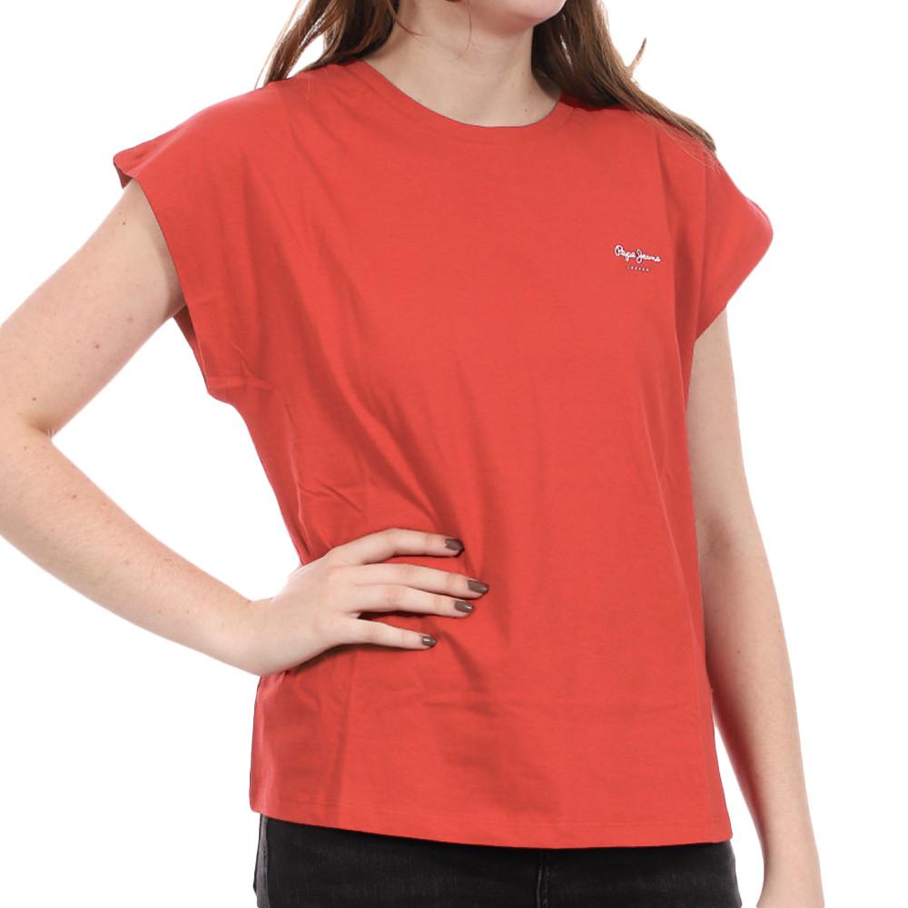 Pepe jeans T-shirt Rouge/Orange Femme Pepe jeans Bloom