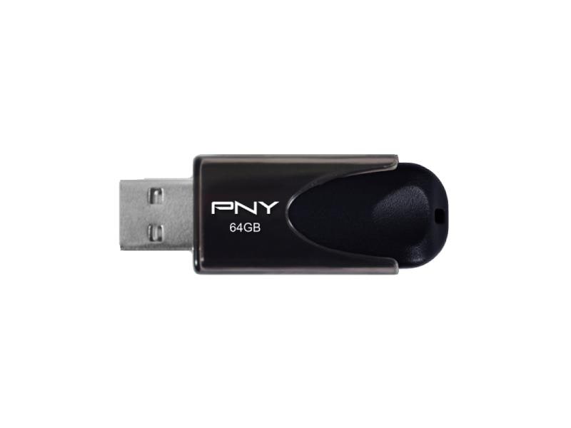 PNY USB-Stick Attaché 4 2.0  64 GB USB-Stick mit 64 GB Speicherkapazität und 25 MB/s Lesegeschwindigkeit