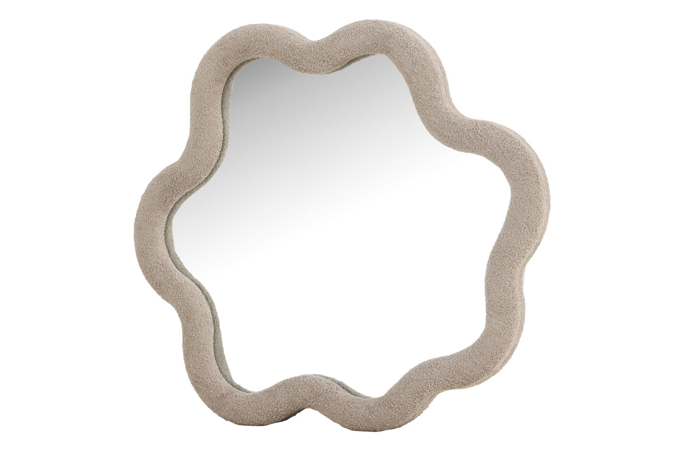 FjÃ´rd - Spiegel Beige Bouclé - 70x70x3,5cm - Kungsbacka