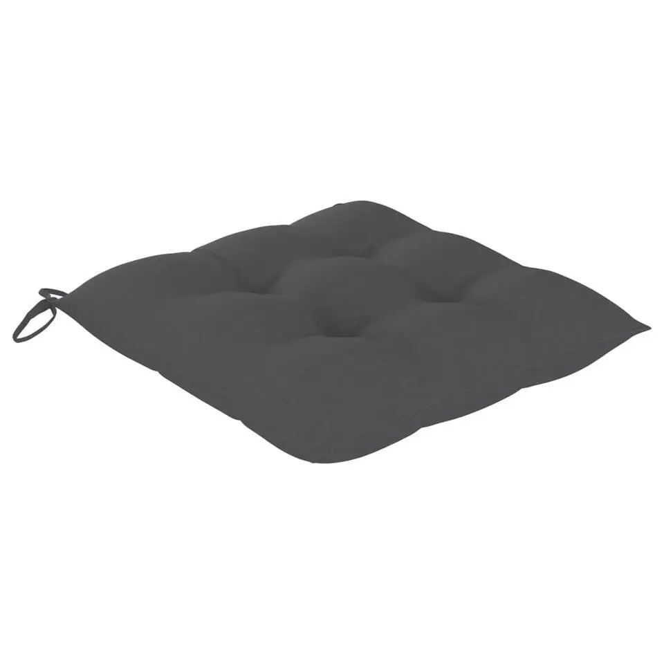 vidaXL - Stapelstoelen - Kussens - Anthracite - Hout - 4 stuks