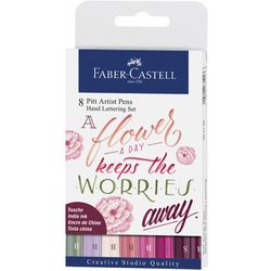 FABER-CASTELL Feutre PITT artist pen, étui de 8