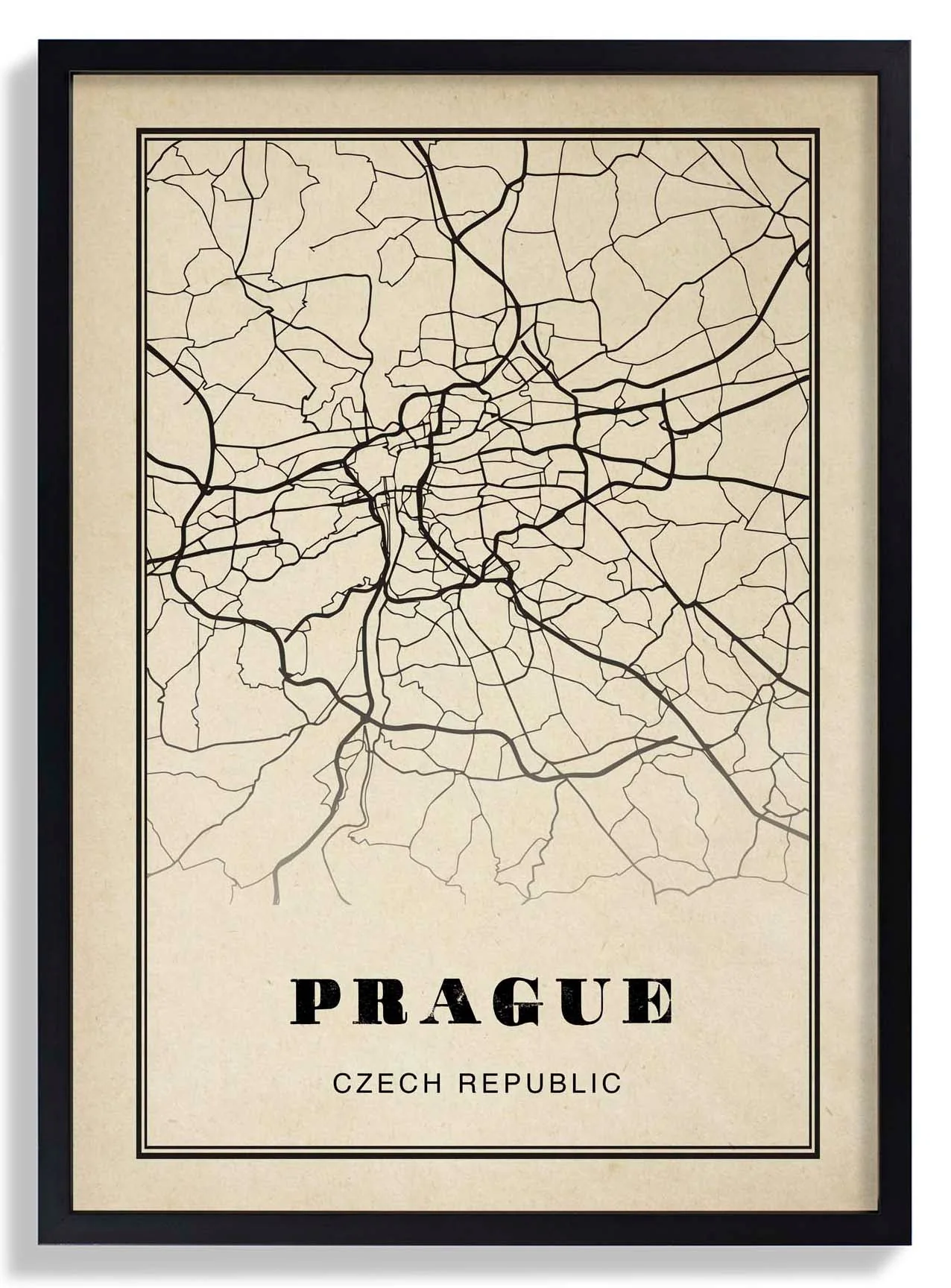 Prag Stadt Sepia