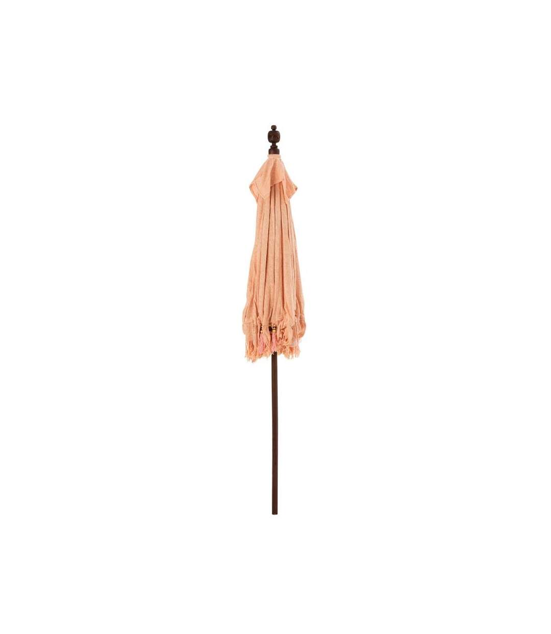 Paris Prix - Parasol Déco pompons & Coquillages 250cm Saumon