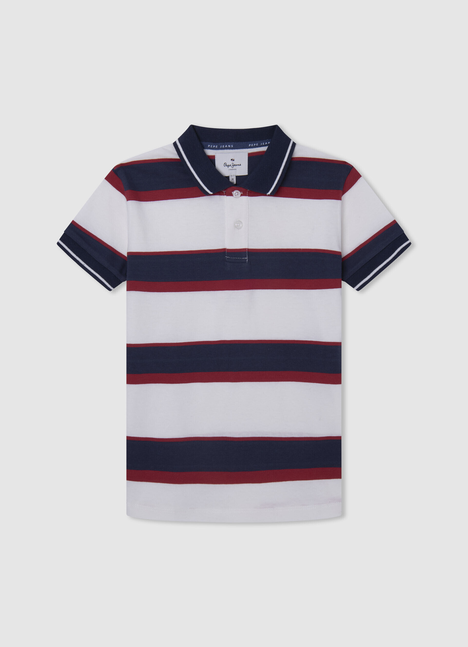 Camisa polo listrada estampada - Jarman Azul