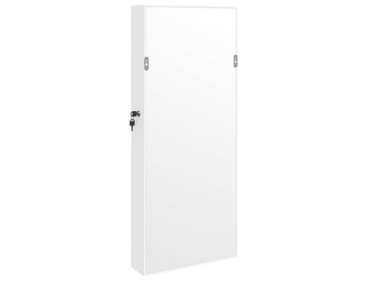 VIDAXL - Armoire à bijoux avec miroir murale blanc 37,5x10x90 cm