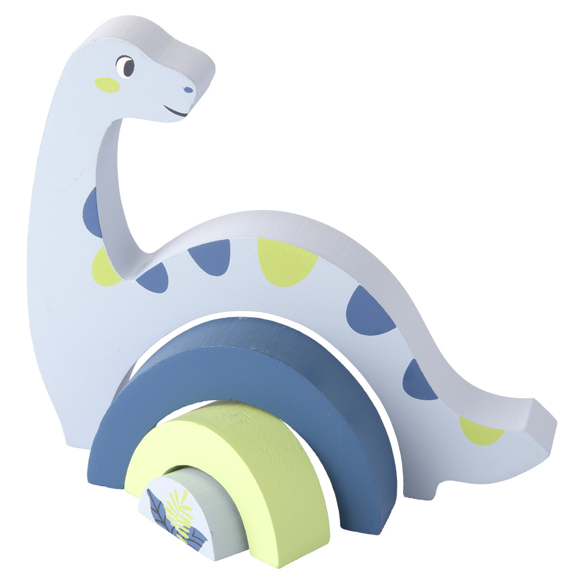 Stapelbogen in Dino-Form hellblau / blau / hellgrün