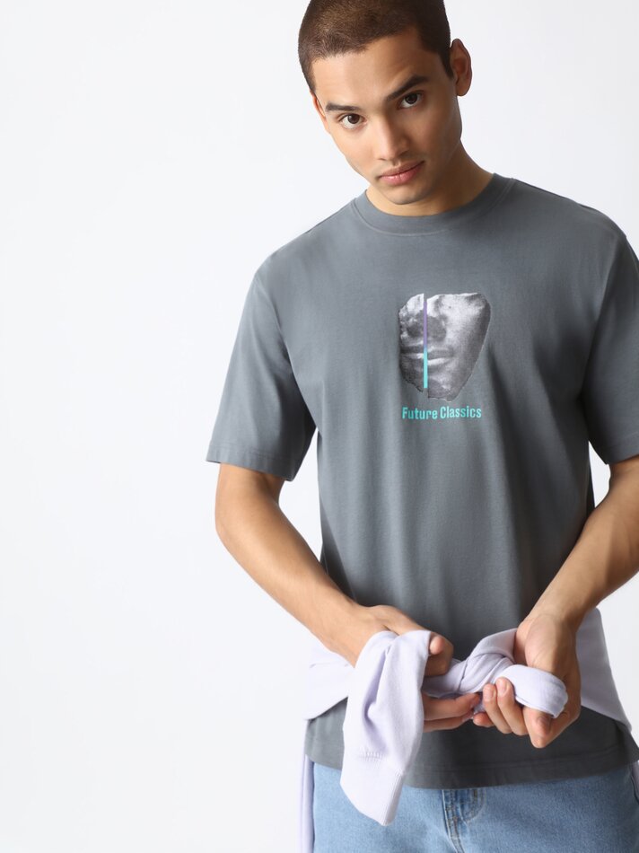 Camiseta estampada - Chumbo