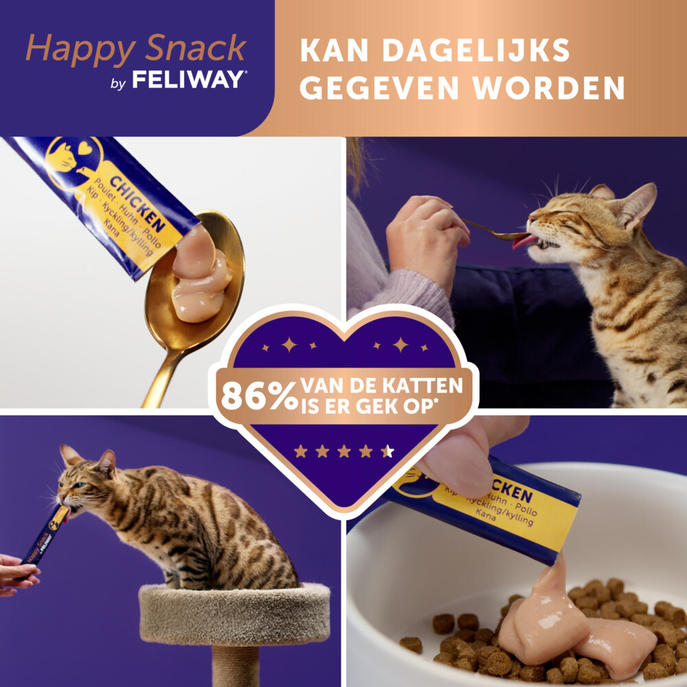 Feliway Happy Kattensnack 6 x 15 gr