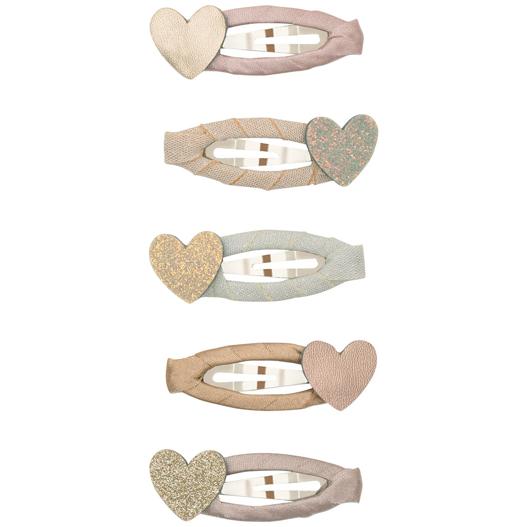 mimi & lula haarspeldjes heart - shimmer - 5st