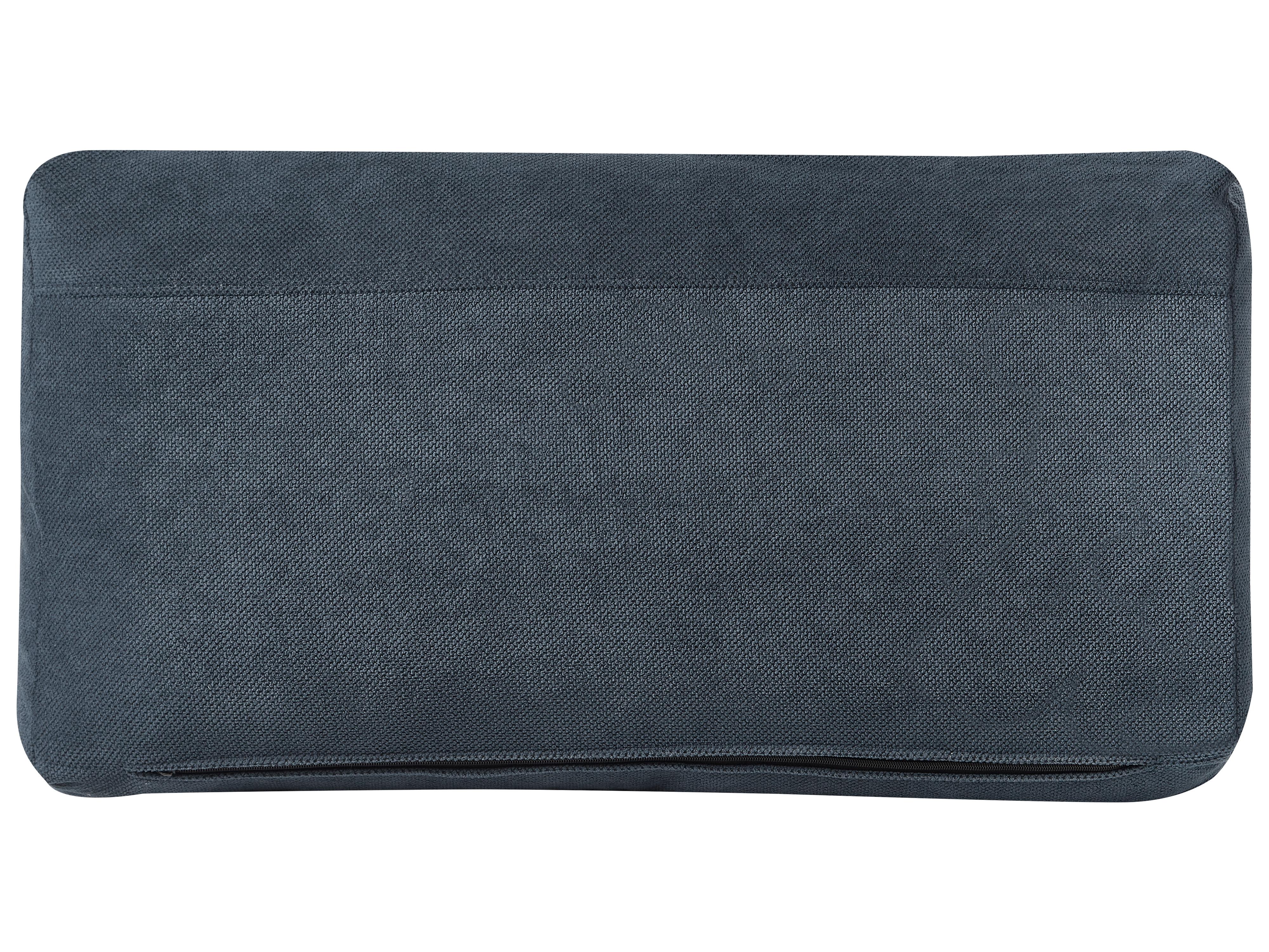 Bank 3-zits NIVALA Stof Donkerblauw