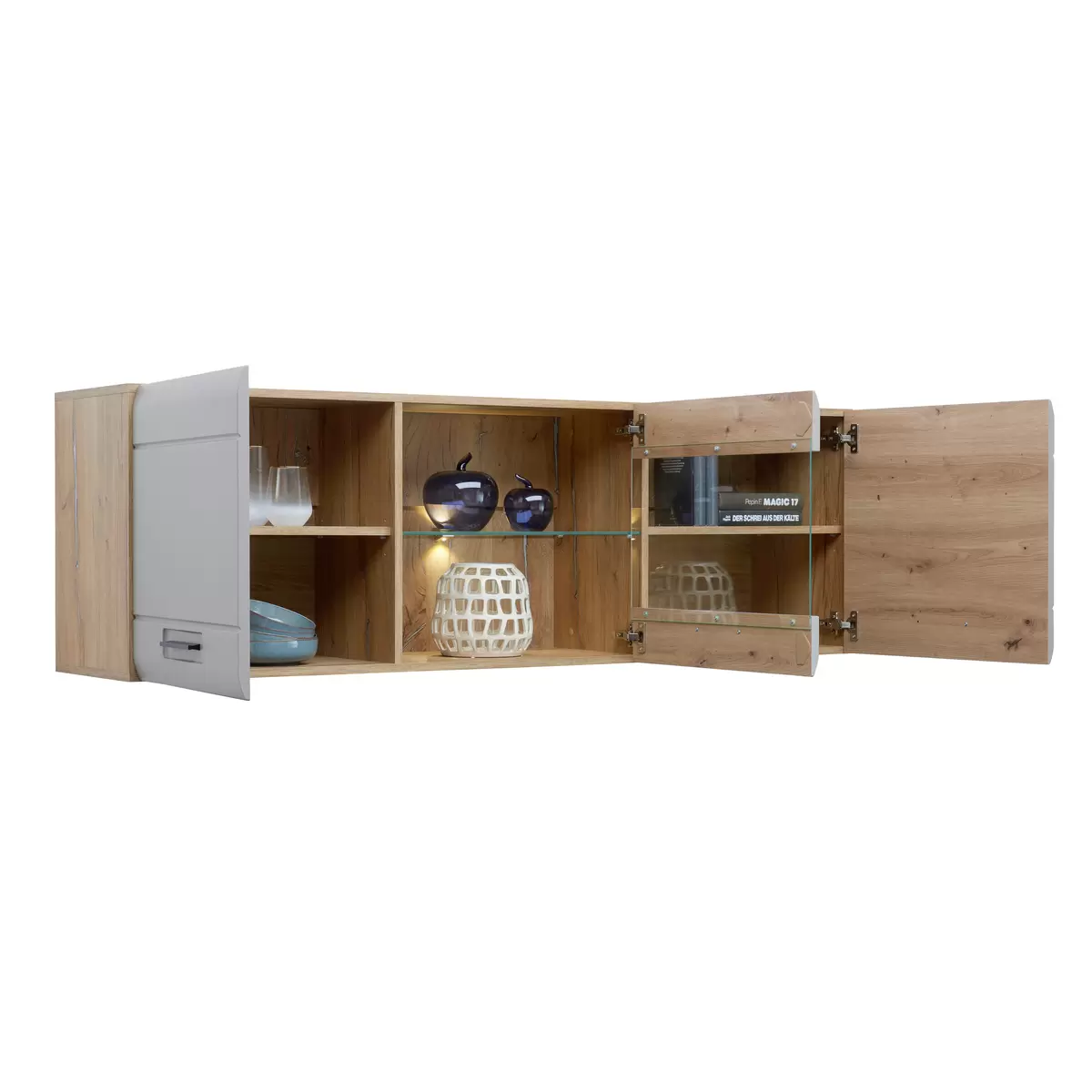 Hängeschrank Auris dunkelgrau,Eiche