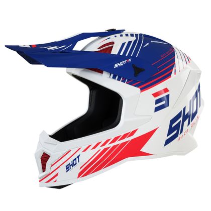 Casque cross Shot LITE FURY - NAVY RED GLOSSY 2022 - Bleu / Rouge