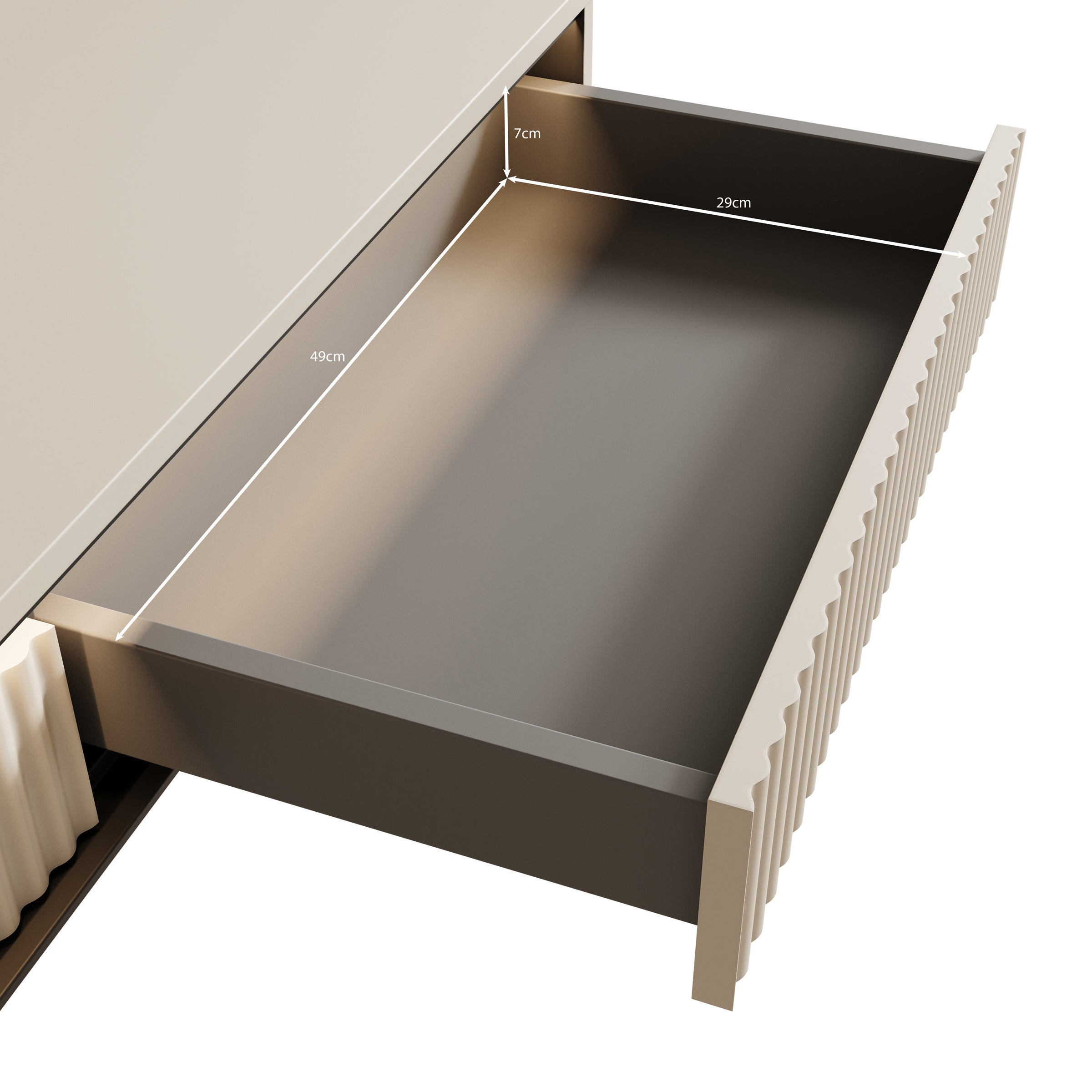 Timoteo - Kaptafel - Beige - 112x40x78 cm