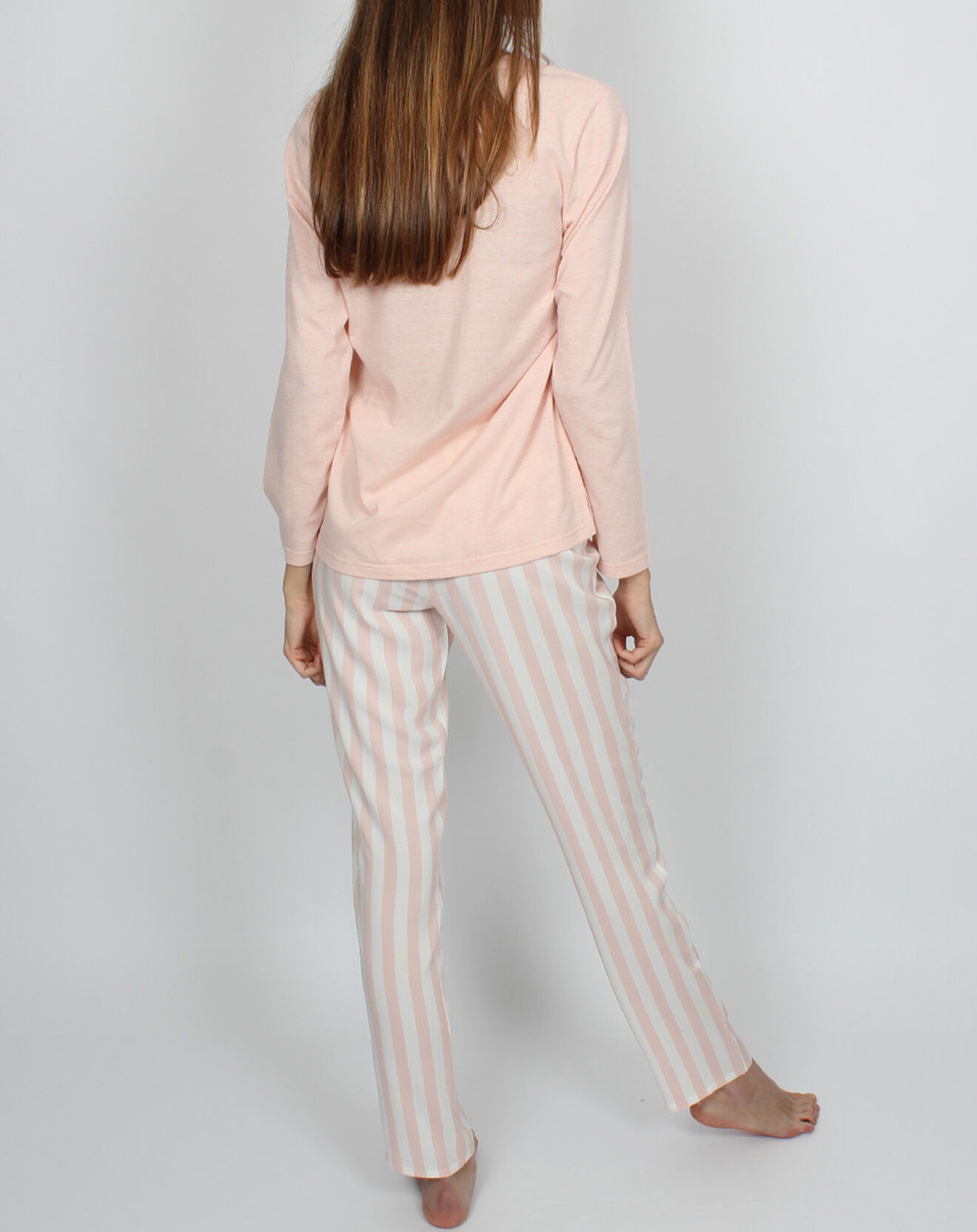Admas Classic Pyjama Classic Tripes rose