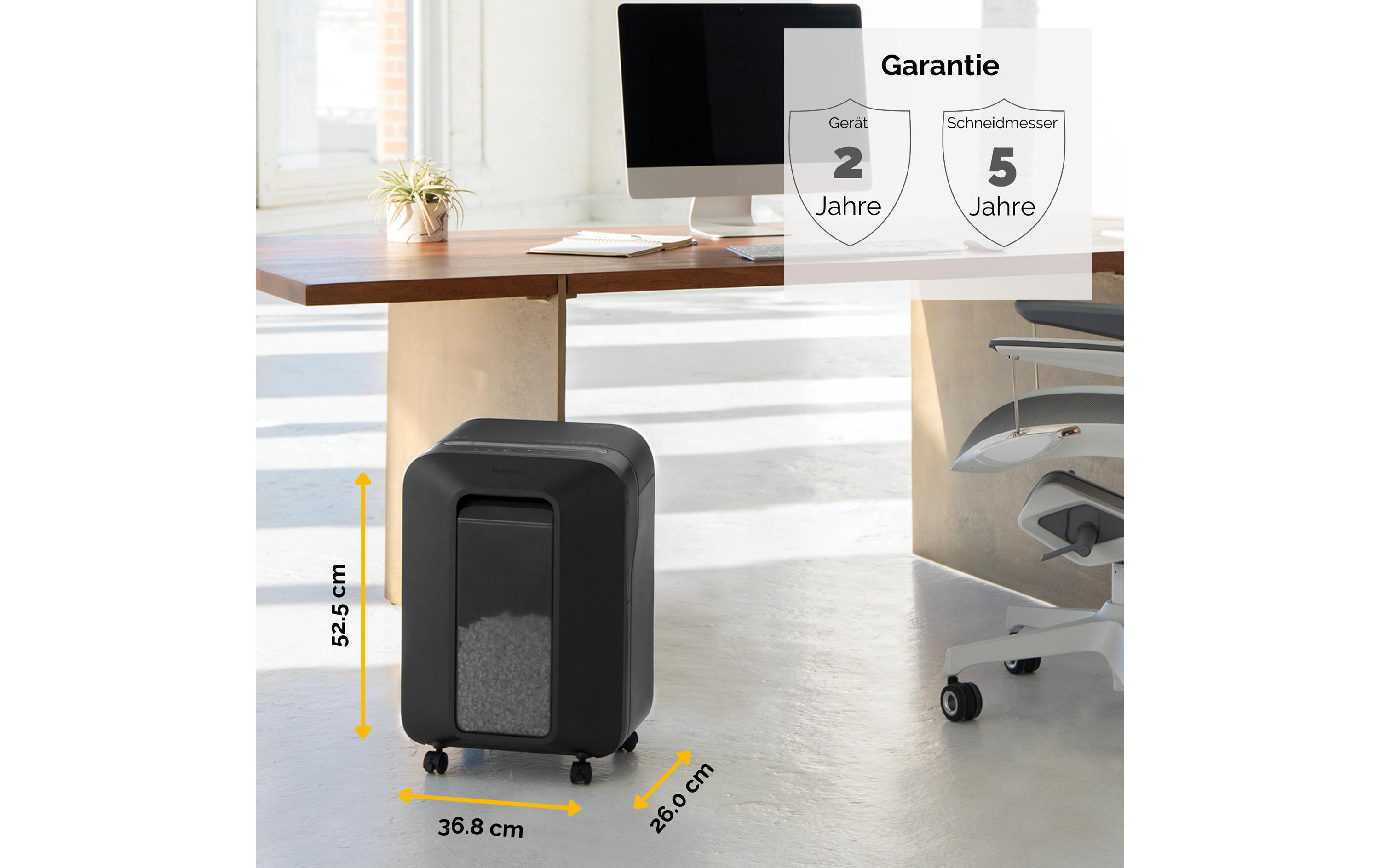 Aktenvernichter LX201 P-5, 12 Seiten, Schwarz<br>Papierschredder