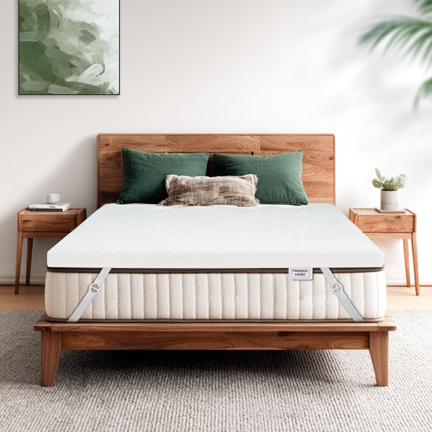 FRIDEKO Topper 180x200cm H2&H3, 9-Zonen Ergonomische Matratzentopper, 5cm Höhe Gel Topper 180x200cm mit Waschbaren Bezug Oeko-TEX Zertifiziert