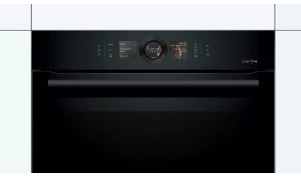 Bosch Serie | 8 accent | line HRG8769C7 - Ovn - med dampfunktion - til indbygning - Wi-Fi - niche - bredde: 56 cm - dybde: 55 cm - højde: 58.5 cm - med selv-rengøring - Klasse A - carbon-sort