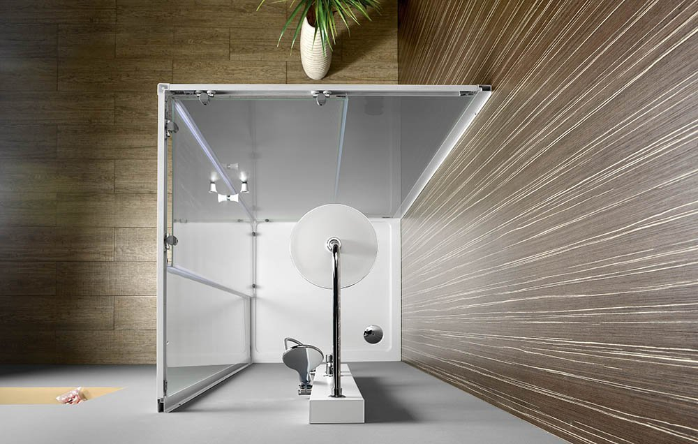 Aqualine Alain vierkante douchecabine 90x90cm mat glas