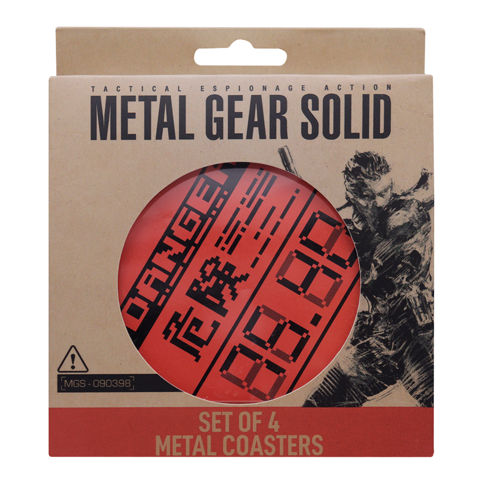 Metal Gear Solid Set of 4 Metal Coasters