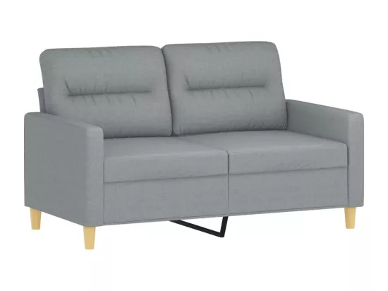 Ensemble de canapés 3 pièces avec coussins Gris clair Tissu