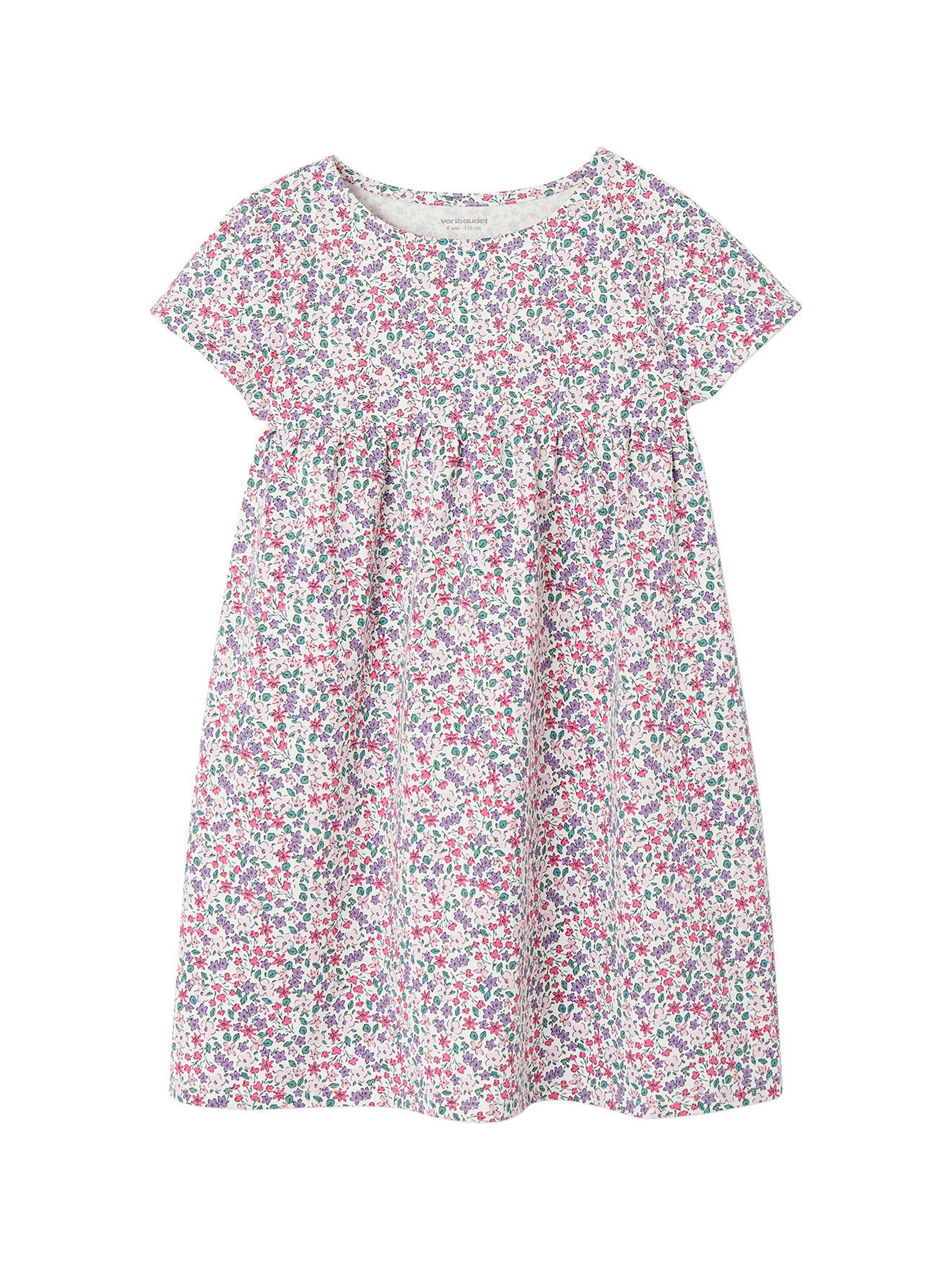 Vertbaudet Mädchen-Set: Kleid + Cardigan malve