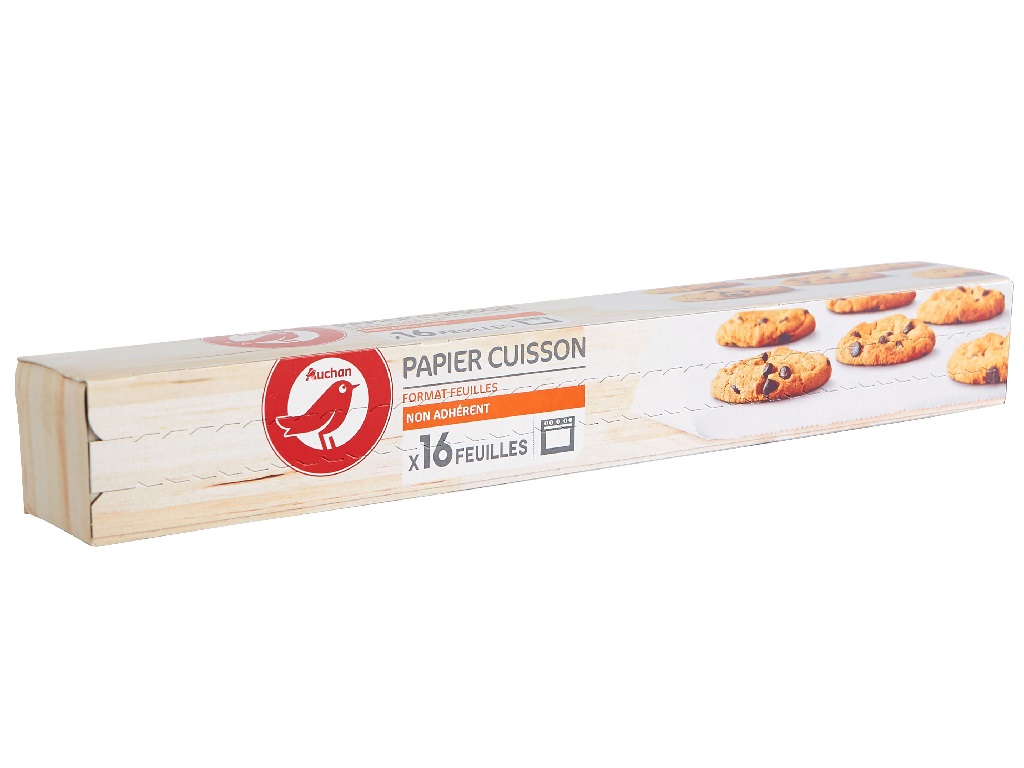 PAPEL AUCHAN VEGETAL ANTIADERENTE 16FOLHAS