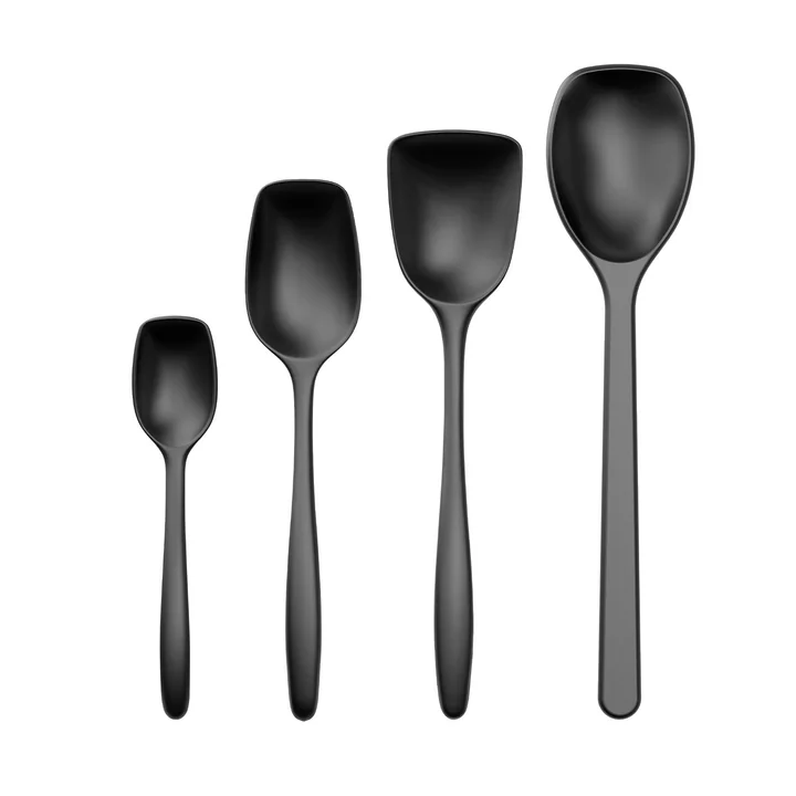 Rosti - Classic Rührlöffel-Set, carbon schwarz (4er-Set)