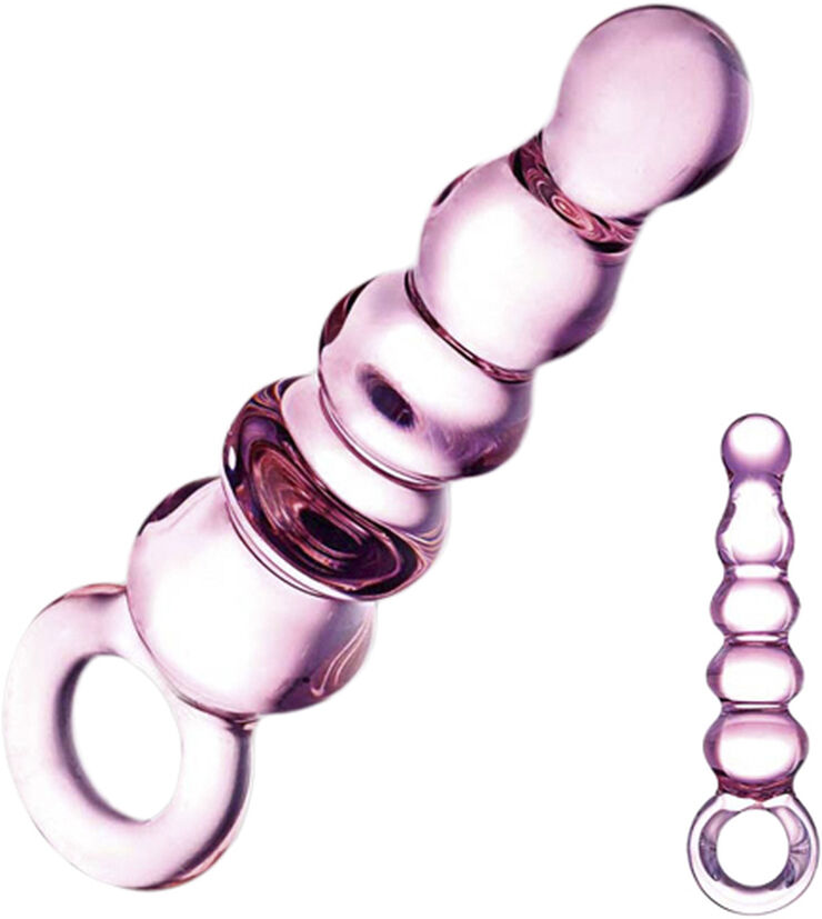 Gläs GLAS - QUINTESSENCE BEADED GLASS ANAL SLIDER Pink