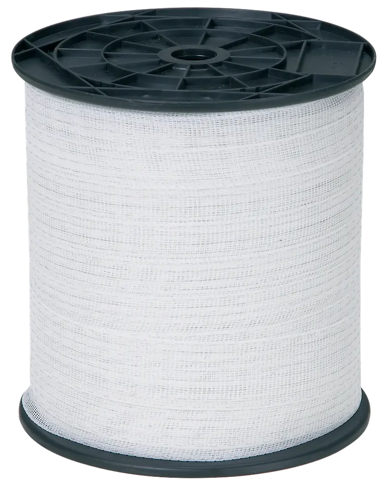 Hegnstråd 10 mm 200 m - hvid nylon
