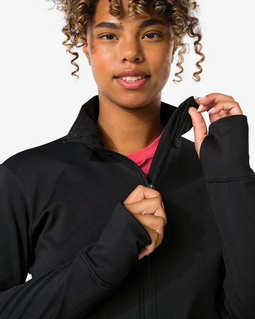 veste d'entraînement pour femme en polaire noir
