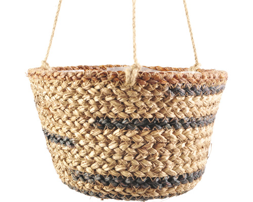 Hangende zeegrasmand Lafiora Ø 23 cm H 15/65 cm bruin