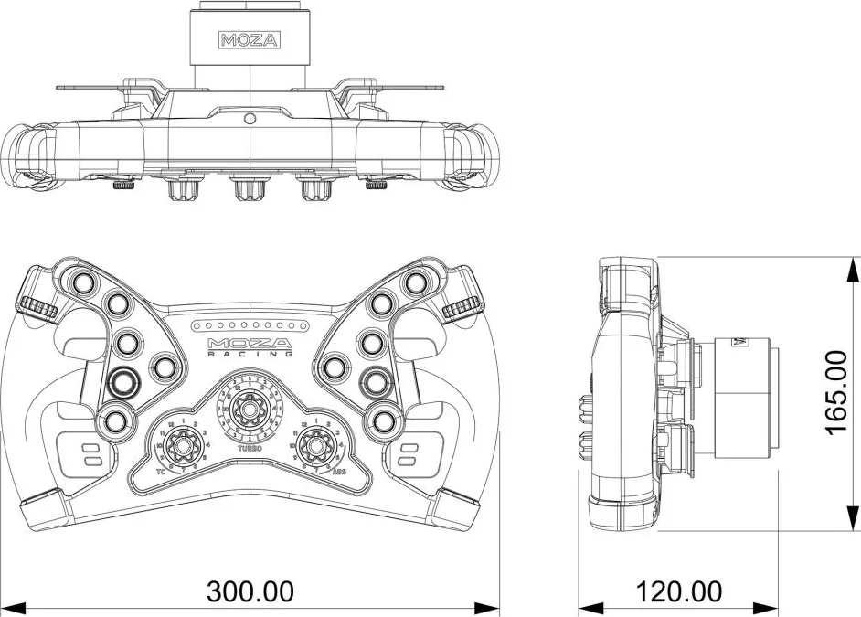 Volant détachable Moza Racing KS Volants gaming
