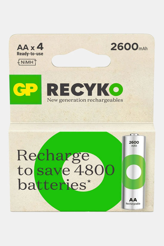 GP Batteries GP Batteries AA batterij Oplaadbaar GP NiMH 2600 mAh RECYKO 1,2V 4 stuks