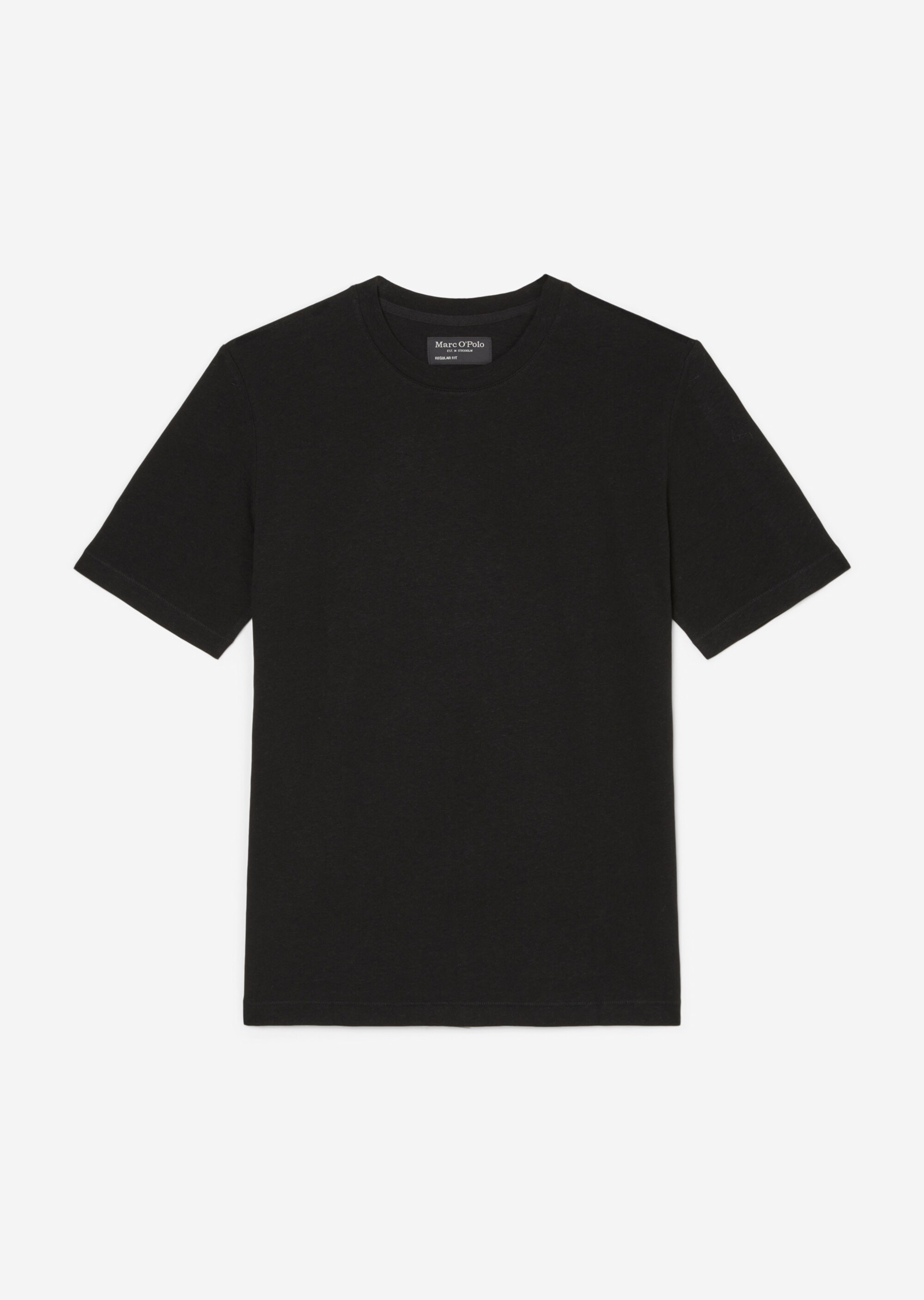 T-Shirt regular aus Bio-Baumwolle und Leinen