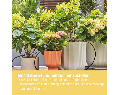GARDENA Micro-Drip Startset Balkonbewateringsset (voor maximaal 15 potplanten)