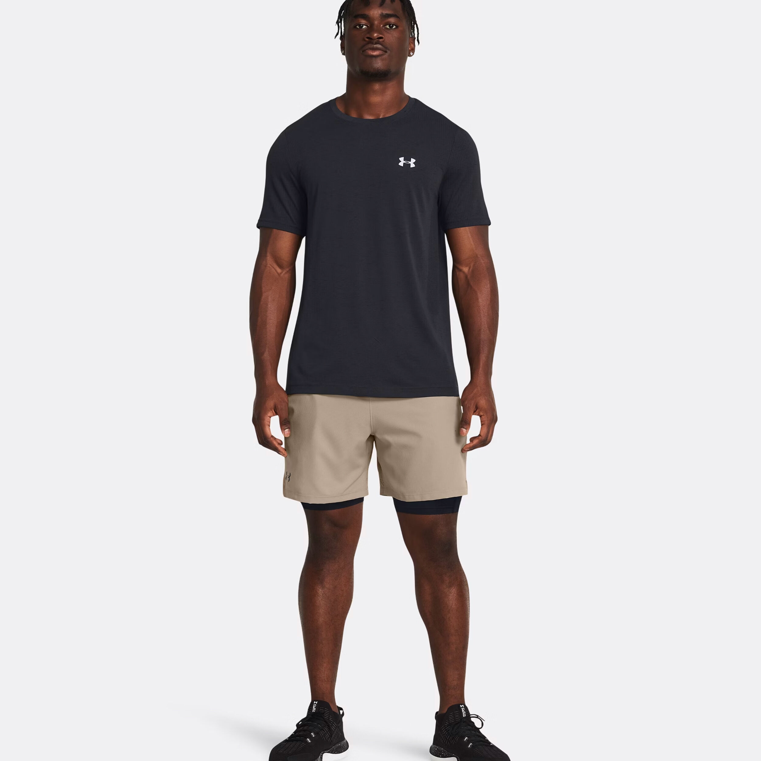 Under Armour Vanish Woven 2in1 Shorts Hommes - Beige , Noir