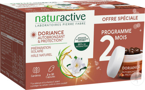 Naturactive Doriance Autobronzant Et Protection Pots 2x30 Capsules