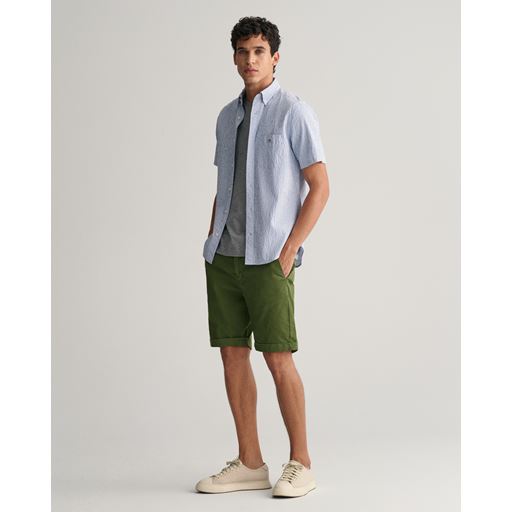 GANT Striped Seersucker Skjorte, Rich Blue, L