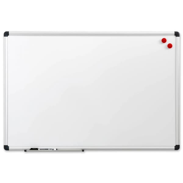 Whiteboard 45x30 cm magnetisk med aluminiumsramme inkl. 1 marker og 2 magneter
